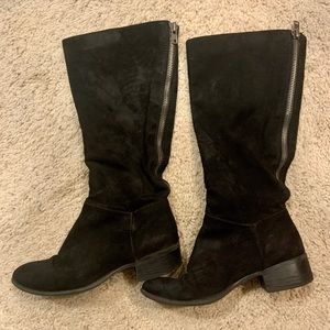 Black knee hi suede type boots